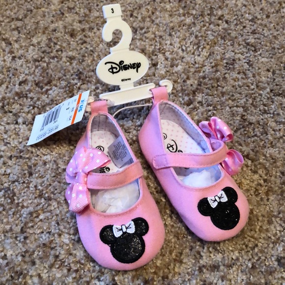 Disney Store Minnie Mouse Girls Toddler Flat Dress Sandals Shoes Size 6 Pink NWT